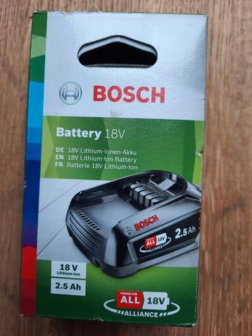 Bosch 18V Battery 2 5 Ah  Nieuw  beschikbaar voor biedingen