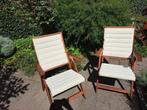 Hardhouten tuinset 2 stoelen plus tafel, Tuin en Terras, Gebruikt, Bijzettafel, Hardhout, Tuinset