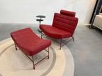 Leolux Volare Fauteuil rood leer Design stoel Poef, Huis en Inrichting, Fauteuils, Leolux, Ophalen of Verzenden, Zo goed als nieuw