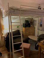 Tweepersoons hoogslaper, Huis en Inrichting, Ophalen, Gebruikt, Wit, Tweepersoons