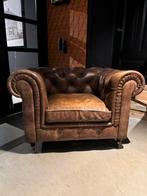 Chesterfield XL Fauteuil izgs, Ophalen of Verzenden, Zo goed als nieuw, 75 tot 100 cm, Leer