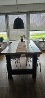 Eettafel, stoer!, Huis en Inrichting, Tafels | Eettafels, Ophalen, Gebruikt, 50 tot 100 cm, Vijf personen of meer