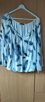 Lichte blouse met verenprint - Made in Italy, Maat 38/40 (M), Made in Italy, Wit, Ophalen of Verzenden