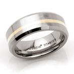 Boccia titanium ring met goud                        0114-01