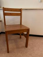 Massief houten stoel blank hout, Huis en Inrichting, Stoelen, Gebruikt, Ophalen of Verzenden, Bruin, Eén