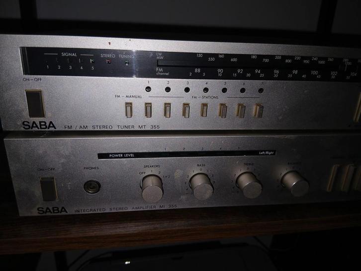 SABA Tuner MT 355 & Versterker MI 356, Audio, Tv en Foto, Versterkers en Receivers, Gebruikt, Stereo, Minder dan 60 watt, Overige merken