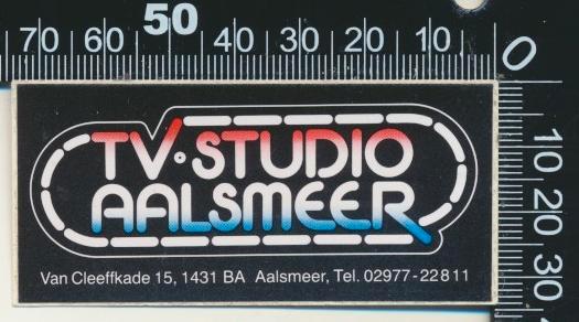 Sticker: TV Studio Aalsmeer, Verzamelen, Stickers, Zo goed als nieuw, Film, Tv of Omroep, Ophalen of Verzenden