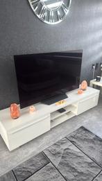 Hoogglans Wit TV meubel, Huis en Inrichting, Kunststof, 150 tot 200 cm, Ophalen of Verzenden, Zo goed als nieuw