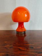 Vintage Oranje Glazen Paddenstoel Lamp 1970 Murano Stijl, Ophalen of Verzenden, Huis en Inrichting