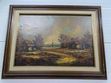 A5050 Shilderij met landschap met scheurtje in linker boven  beschikbaar voor biedingen