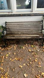 Bankje met gietijzeren poten, Tuin en Terras, Tuinbanken, Ophalen of Verzenden, Zo goed als nieuw, Metaal
