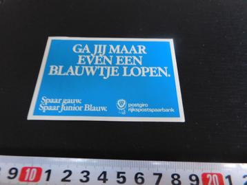 sticker POSTGIRO Ga jij maar even een blauwtje lopen  beschikbaar voor biedingen