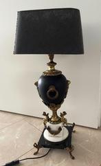 mooie en luxe Franse marmeren tafellamp jaren 1930 en van zw, Antiek en Kunst, Ophalen of Verzenden