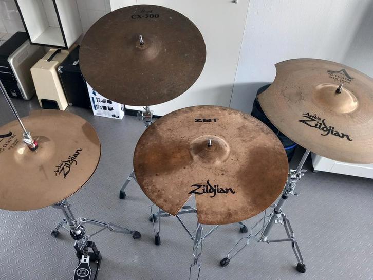 Bekkenset goedkoop! Oefenset beginners Zildjian, Muziek en Instrumenten, Instrumenten | Onderdelen, Zo goed als nieuw, Drums of Percussie