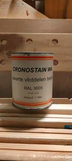 Cronostain zwarte vlotdelen beits, 1L RAL 9005, Doe-het-zelf en Verbouw, Verf, Beits en Lak, Zwart, Nieuw, Beits, Ophalen of Verzenden