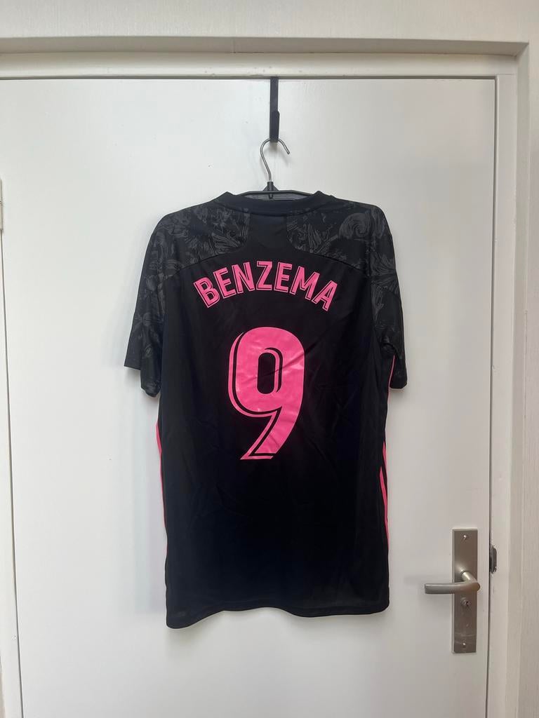 Benzema Real Madrid 3e shirt 20/21 - Maat L, Ophalen of Verzenden, Zo goed als nieuw, Maat 52/54 (L)