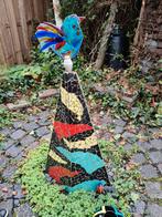 Uniek Tuinbeeld Haan van Glas en Mozaïek, Tuin en Terras, Tuinbeelden, Ophalen, Gebruikt, Overige materialen, Dierenbeeld