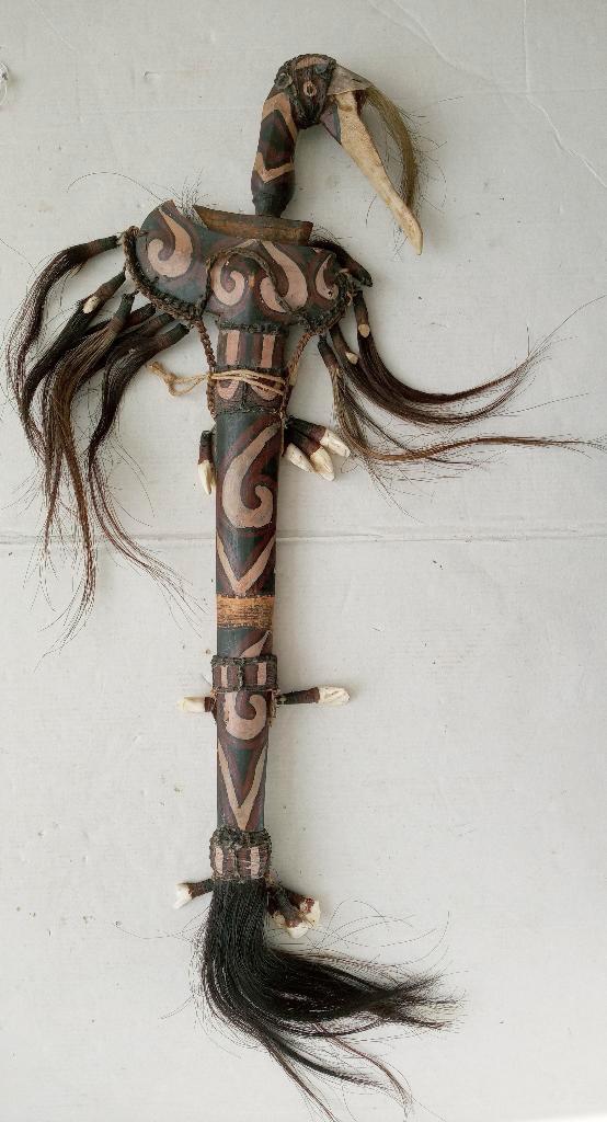 Dayak Mandau Keris Zwaard koppensnellers Kalimantan Indonesi, Antiek en Kunst, Kunst | Niet-Westerse kunst, Ophalen of Verzenden