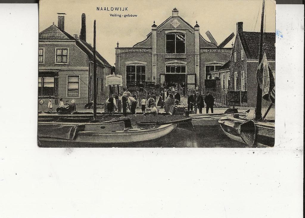 Naaldwijk Veilinggebouw met veilingschuiten C Korpershoek, Ophalen of Verzenden, Voor 1920, Ongelopen, Zuid-Holland