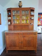 Buffetkast dressoir porseleinkast drankenkast antiek eiken, Antiek en Kunst, Ophalen
