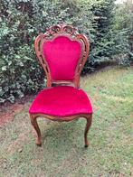 6 rode antieke stoelen, Antiek en Kunst, Antiek | Meubels | Stoelen en Banken, Ophalen