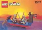 Lego Castle Black Knights 1547 Black Knight's Boat, Ophalen of Verzenden, Zo goed als nieuw, Complete set, Lego