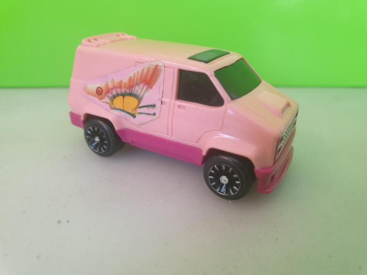 Joustra - Chevy Van [roze] 1/55, Hobby en Vrije tijd, Modelauto's | Overige schalen, Gebruikt, Auto, Ophalen of Verzenden