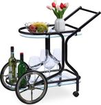 serveerwagen - 2 etages - glas - ijzer - 76 x 46 x 82 cm - o, Ophalen, Nieuw, Babijhandel@gmail.com, Babij