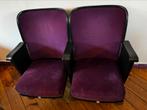 Antieke bioscoop stoelen, Huis en Inrichting, Stoelen, Verzenden, Zo goed als nieuw, Bruin