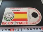sticker henkes borrel vlag spanje voetbal EK 1980, Ophalen, Zo goed als nieuw