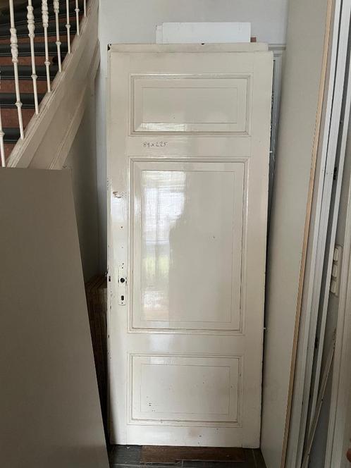 3 ANTIEKE HAAGSE HERENHUIS DEUREN met BOSSING PANEEL, Doe-het-zelf en Verbouw, Deuren en Horren, Gebruikt, Binnendeur, 215 cm of meer