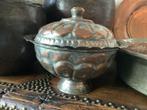 Hamamschaal/ serveerschaal/vintage koperen pot met deksel, Antiek en Kunst, Antiek | Koper en Brons, Ophalen of Verzenden
