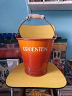 Groenten Emmer oranje emaille, Antiek en Kunst, Antiek | Emaille, Ophalen of Verzenden