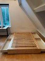Ikea tweepersoonsbed met lades 140x200, inclusief matras, Huis en Inrichting, Slaapkamer | Bedden, Ophalen, Overige kleuren, Tweepersoons