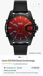 Diesel Caged Horloge - Nieuw in doos!, Overige merken, Overige materialen, Leer, Polshorloge