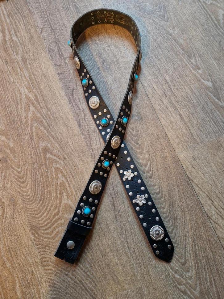 Western cowboy country riem zwart lengte 120 cm, Kleding | Heren, Riemen en Ceinturen, Zo goed als nieuw, Minder dan 95 cm, Zwart