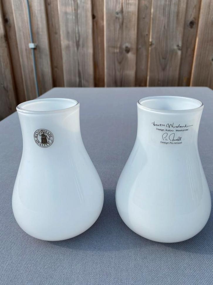 Ikea retro vaasjes ontwerper Barbro Wesslander/ Pia Amsell, Huis en Inrichting, Woonaccessoires | Vazen, Gebruikt, Minder dan 50 cm