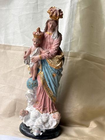 Maria / kind beeld . Kleurrijk .33cm hoog .N.D.V. beschikbaar voor biedingen