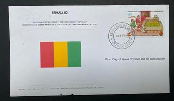 FDC Guinee 23-8-1982 wereldkampioenschap voetbal Spanje beschikbaar voor biedingen