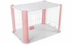 Honden / puppy bench met netdak Roze, Dieren en Toebehoren, Ophalen, Zo goed als nieuw
