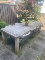 ** Teak houten eettafel 100 x 180 cm met 6 stoelen **, Tuin en Terras, Tuinsets en Loungesets, Ophalen of Verzenden, Zo goed als nieuw