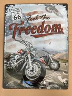 Route 66 motor Harley Indian Yamaha wandbord reclamebord, Ophalen of Verzenden