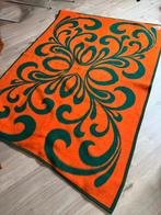 Vintage Didas deken oranje groen 147 x 200 cm, Huis en Inrichting, Woonaccessoires | Plaids en Woondekens, Ophalen, Gebruikt