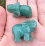 Aventurijn edelstenen beeldje Olifantje edelsteen Olifant, Ophalen of Verzenden, Mineraal