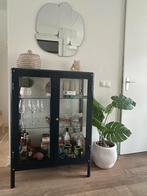 IKEA Fabrikör Vitrinekast - Blauw Zwart, Ophalen, Met deur(en), 100 tot 150 cm, 50 tot 100 cm