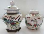 2x oude chinese nanking dekselpot gemberpot krijger paard, Antiek en Kunst, Antiek | Porselein, Verzenden