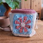 projectbag,  projecttas, handwerktas,  gehaakt tasje, Hobby en Vrije tijd, Breien en Haken, Ophalen of Verzenden, Nieuw, Haken