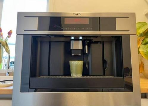 AEG PE4571 M inbouwkoffiemachine, Witgoed en Apparatuur, Koffiezetapparaten, Gebruikt, Koffiebonen, Koffiemachine, 10 kopjes of meer