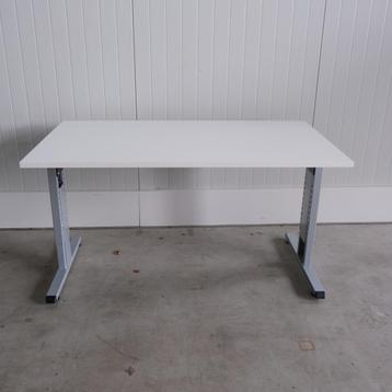 Schaffenburg inbus bureau,140x80cm, H60/89cm Wit/Grijs, BR73 beschikbaar voor biedingen