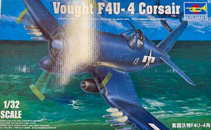 Coelianmodels, Trumpeter 02222, F4U-4 Corsair, 1/32, € 55,99, Hobby en Vrije tijd, Modelbouw | Vliegtuigen en Helikopters, Nieuw